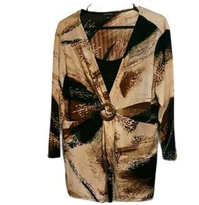 BOGO New Brown & Black Animal Print Blouse